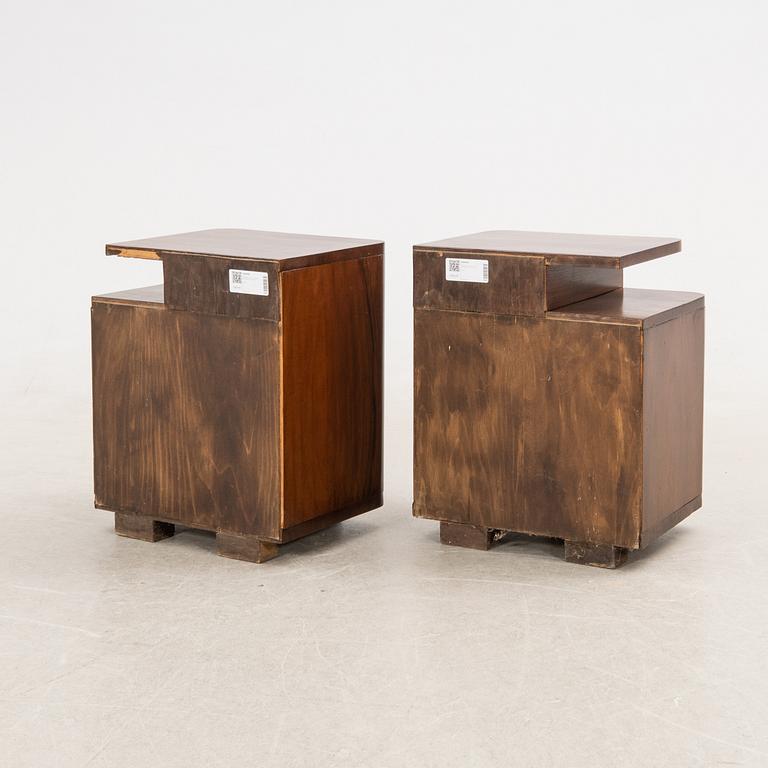 Sängbord, ett par, Art Deco, 1900-talets första hälft.