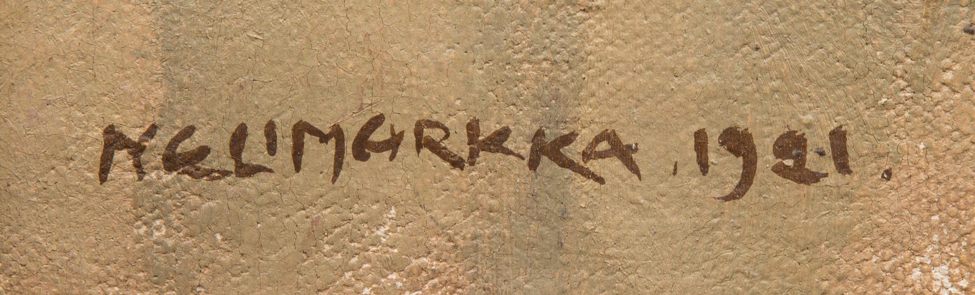 EERO NELIMARKKA, olja på duk, signerad och daterad 1921.