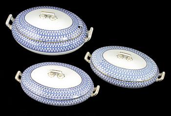 SERVISDELAR, 98 delar, flintgods, "Washington", Rörstrand, 1900-talets början.