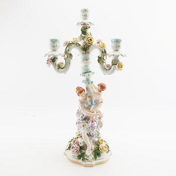 Candelabrum Rococo style Germany mid-20th century porcelain.