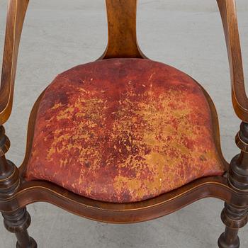 A mid 19th century writing desk and chair.