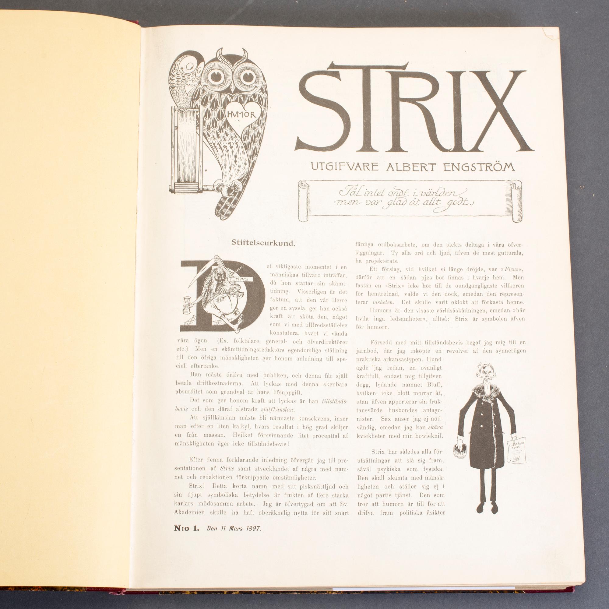 BÖCKER, 4 st, Söndagsnisse och Strix, 1897-1899.