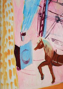 Sigrid Hjertén, "Det blå lokomotivet" (The Blue Locomotive).