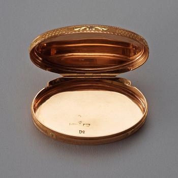 DOSA, guld en quatre couleurs, möjligen av Frans Wilhelmsson, Stockholm 1786.