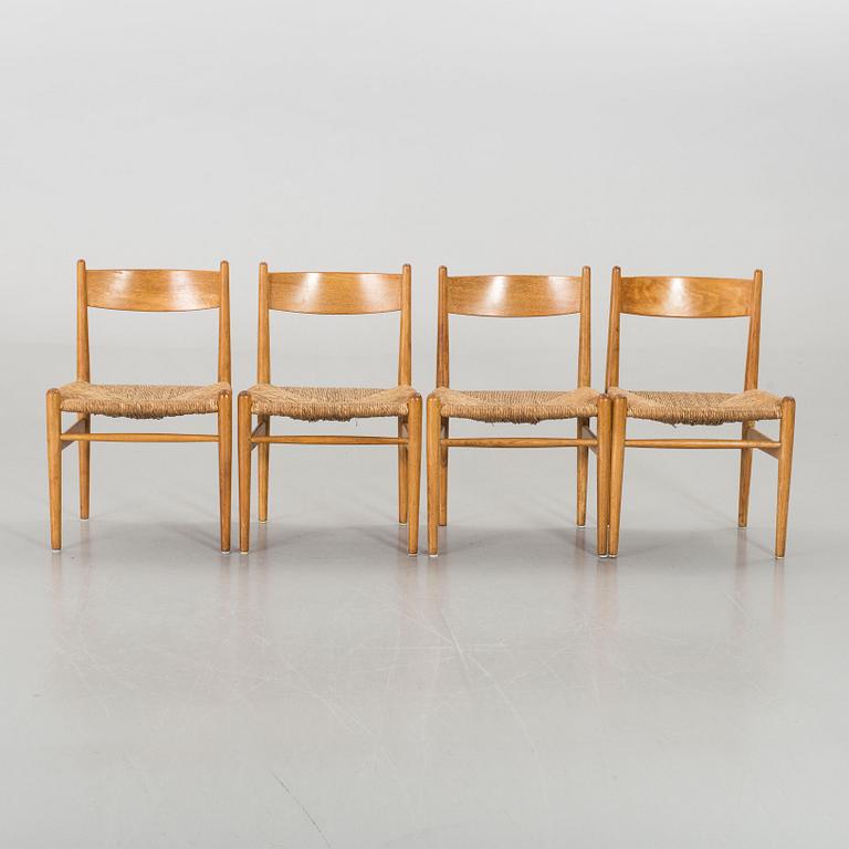 A SET OF 4 HANS J WEGNER "CH 36" CHAIRS.