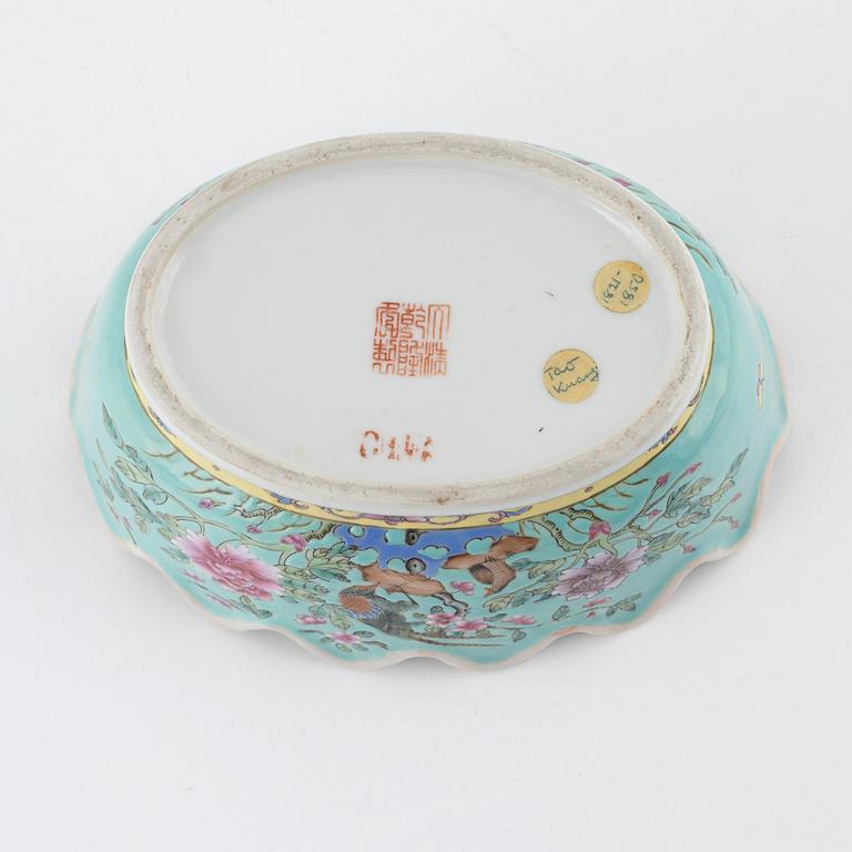 Skål, porslin, Kina, Qingdynasti, sent 1800-tal.