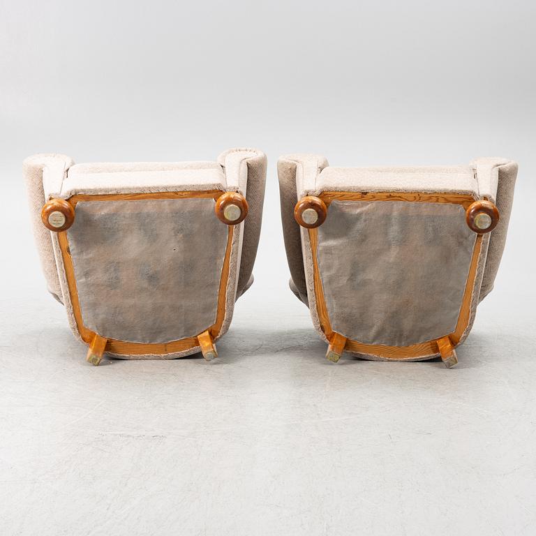 A pair of Swedish modern armchairs, first half of the 20th century.