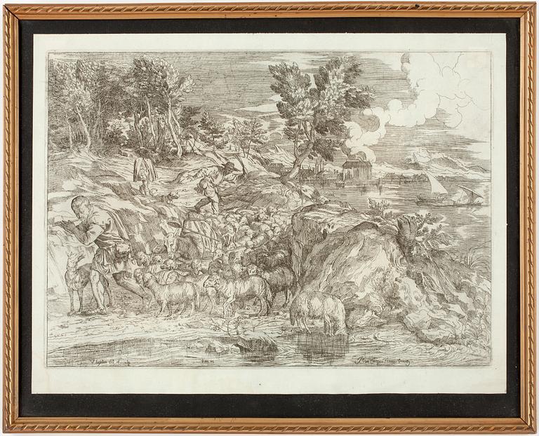 KOPPARSTICK, Valentin Lefebvre efter Titian, utgivet av J. van Kampen, 1682.