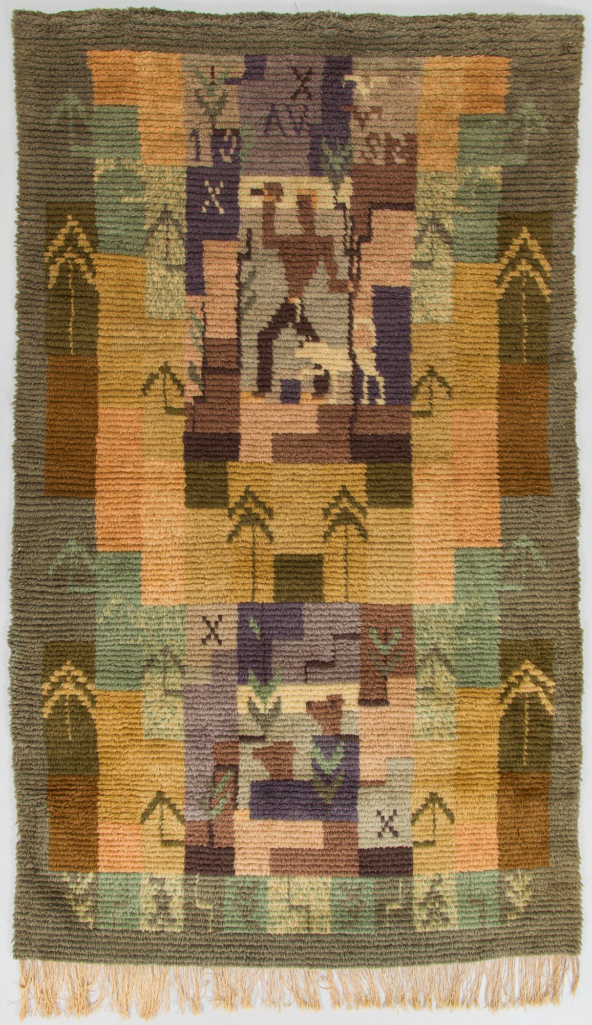 Haka Norto, rya, modell för Neovius, circa 205 x 120 cm.