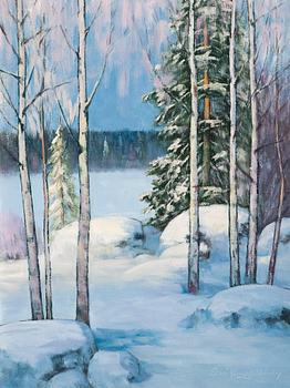 552. Eero Kemppainen, BIRCHES IN WINTER.