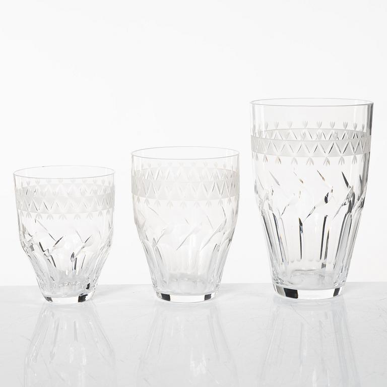 A 144-piece glassware service, limited production for Riihimäen Lasi, Finland, 1950s/60s.