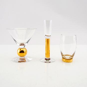 Gunnar Cyrén, 22-piece "Nobel" glass set, Orrefors.