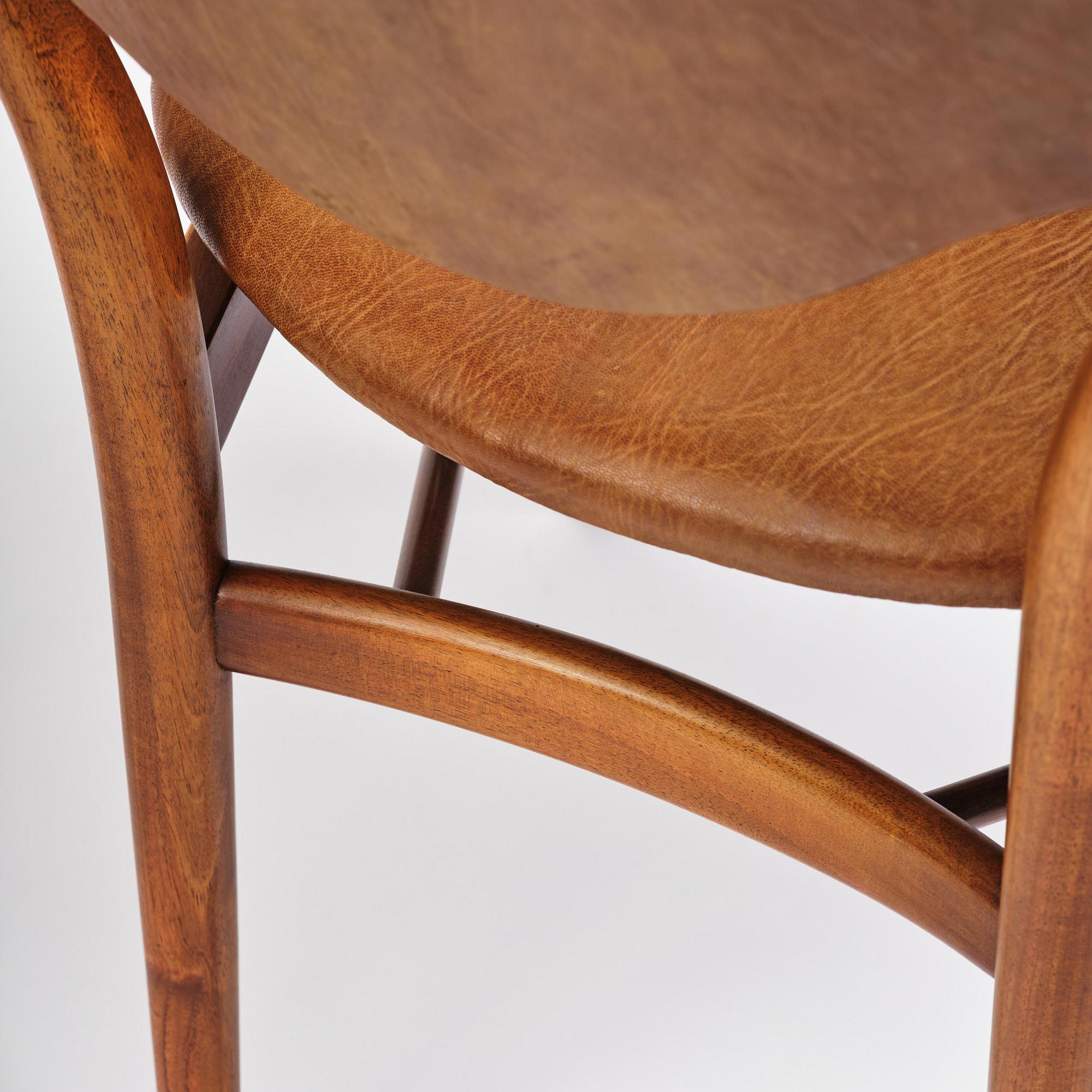 Finn Juhl, a set of four chairs and a pair of armchairs, model "Bo-63" and "Bo-72", Bovirke, Denmark, 1950s-60s.