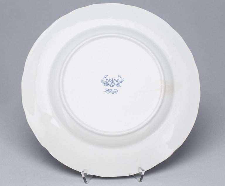 SERVISDELAR, 15 delar, flintgods, "Skåne", Rörstrand, 1900-tal.