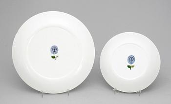 TALLRIKAR, 10 st, flintgods, "Prunus", Stig Lindberg Gustavsberg.