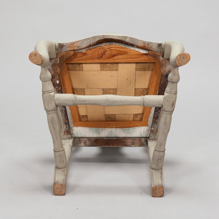 An 18th century rococo chair.