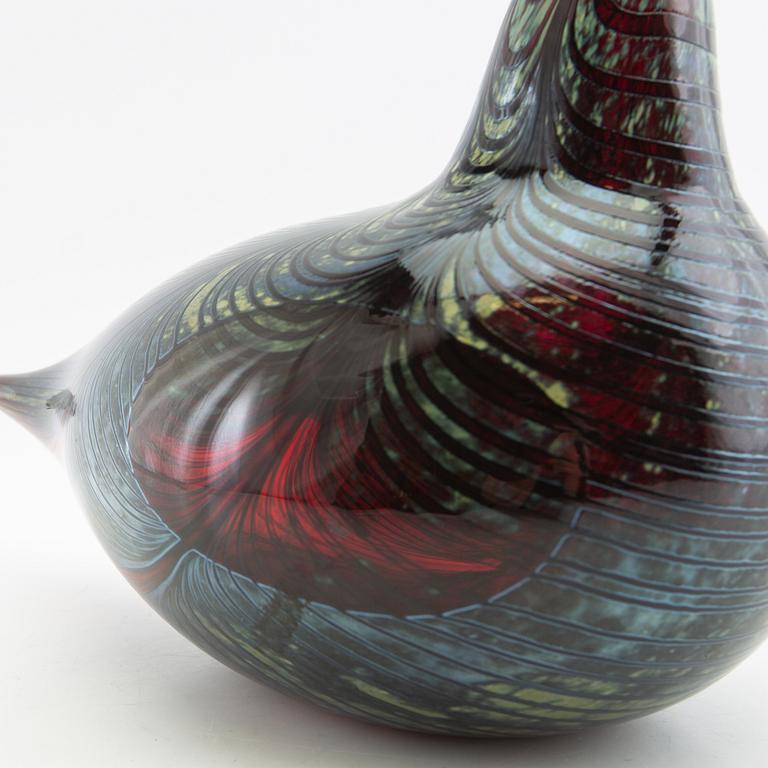 Oiva Toikka, Figurine Nuutajärvi/Notsjö Finland signed glass.