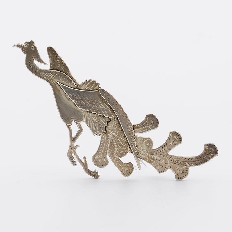 WIWEN NILSSON, brooch, sterling silver, Lund 1964.