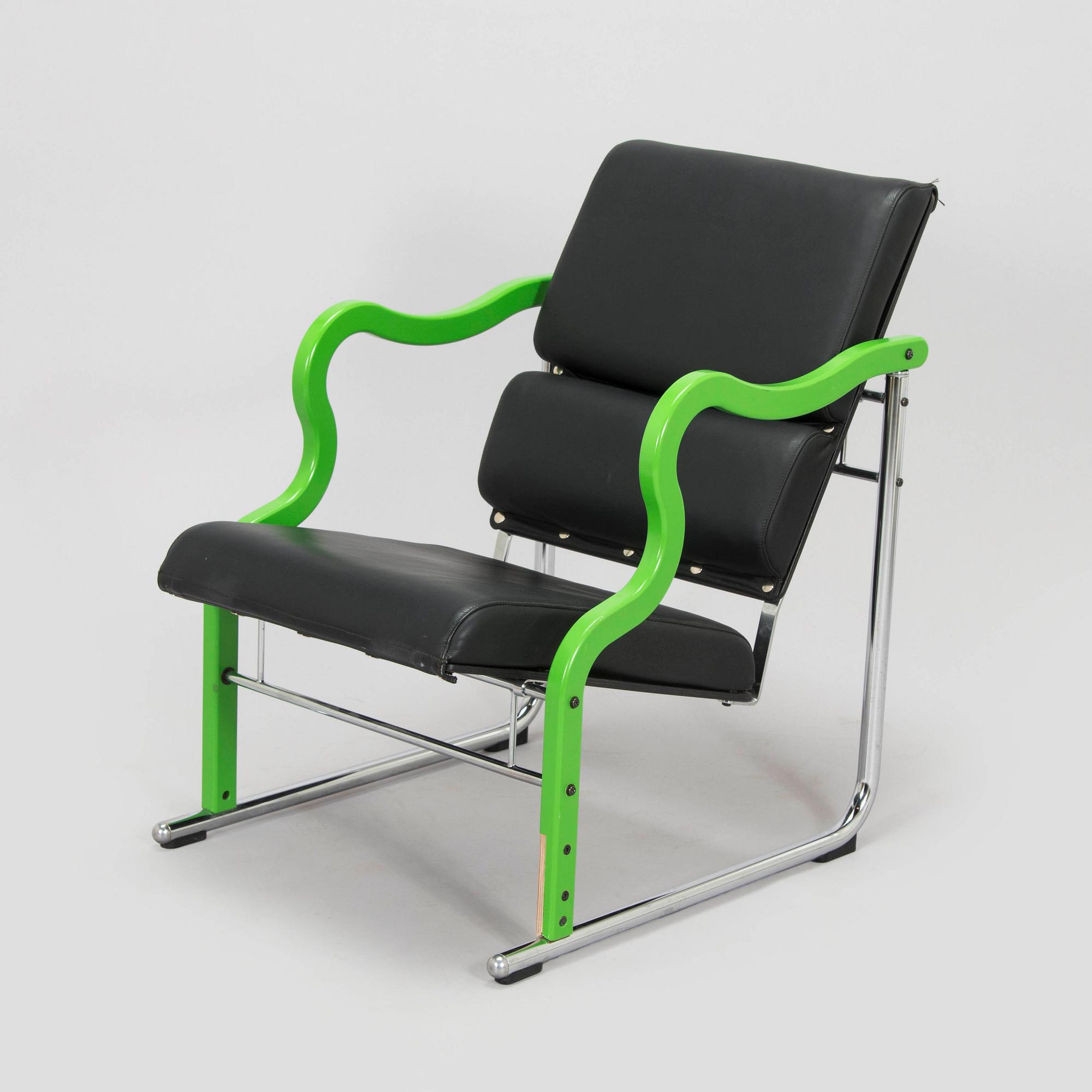 Yrjö Kukkapuro, nojatuoli "Experiment", Avarte 1980-luku.