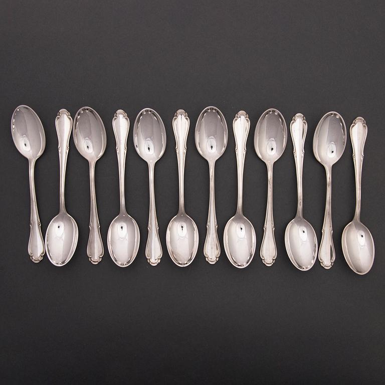 A 156-piece set of German silver flatware by Gebrüder Reiner, first half of 20th Century.