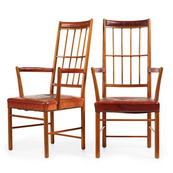 321. Josef Frank, a pair of chairs, model 652, Svenskt Tenn, Sweden 1940-50's.