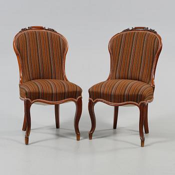 FÅTÖLJER, ett par, nyrokoko, 1800-talets andra hälft.