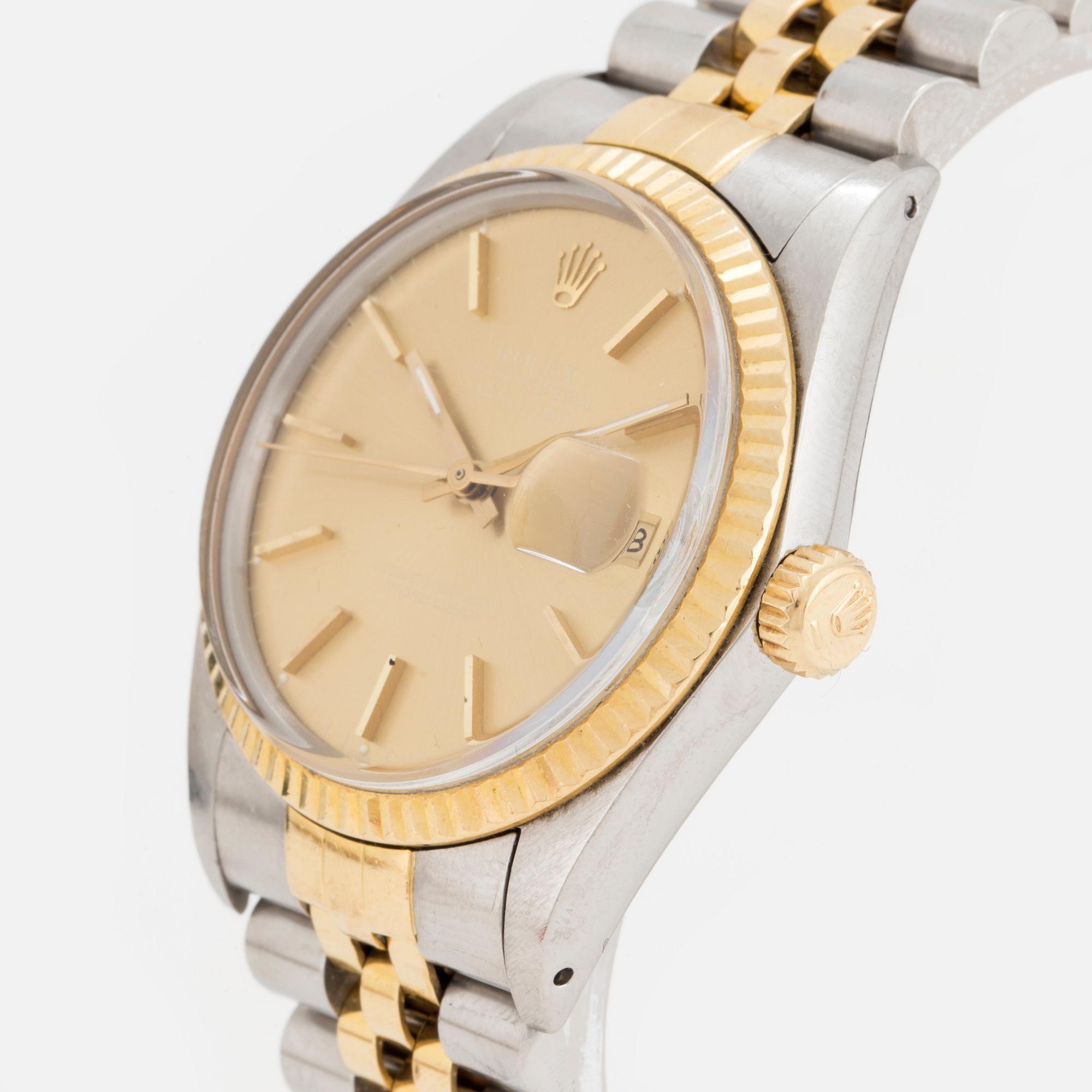 ROLEX, Oyster Perpetual, Datejust (T Swiss T), Chronometer, wristwatch, 36 mm.