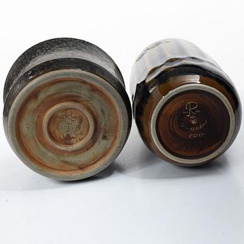 Carl-Harry Stålhane, Two stoneware vases, Rörstrand.
