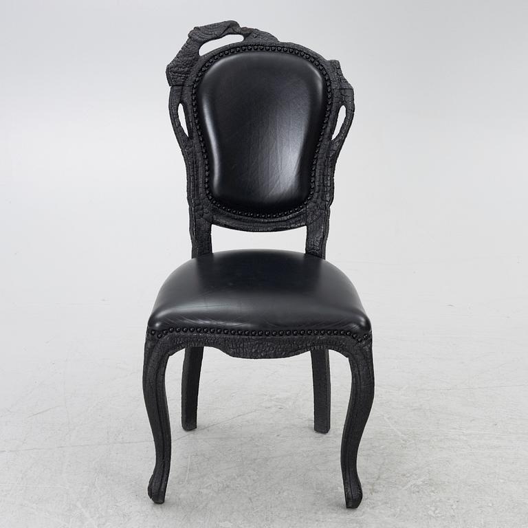 Maarten Baas, chairs 4 pcs, "Smoke Chair", Moooi.