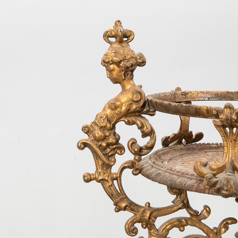 Pedestal/Flower stand Neo-Renaissance circa 1900 cast iron.