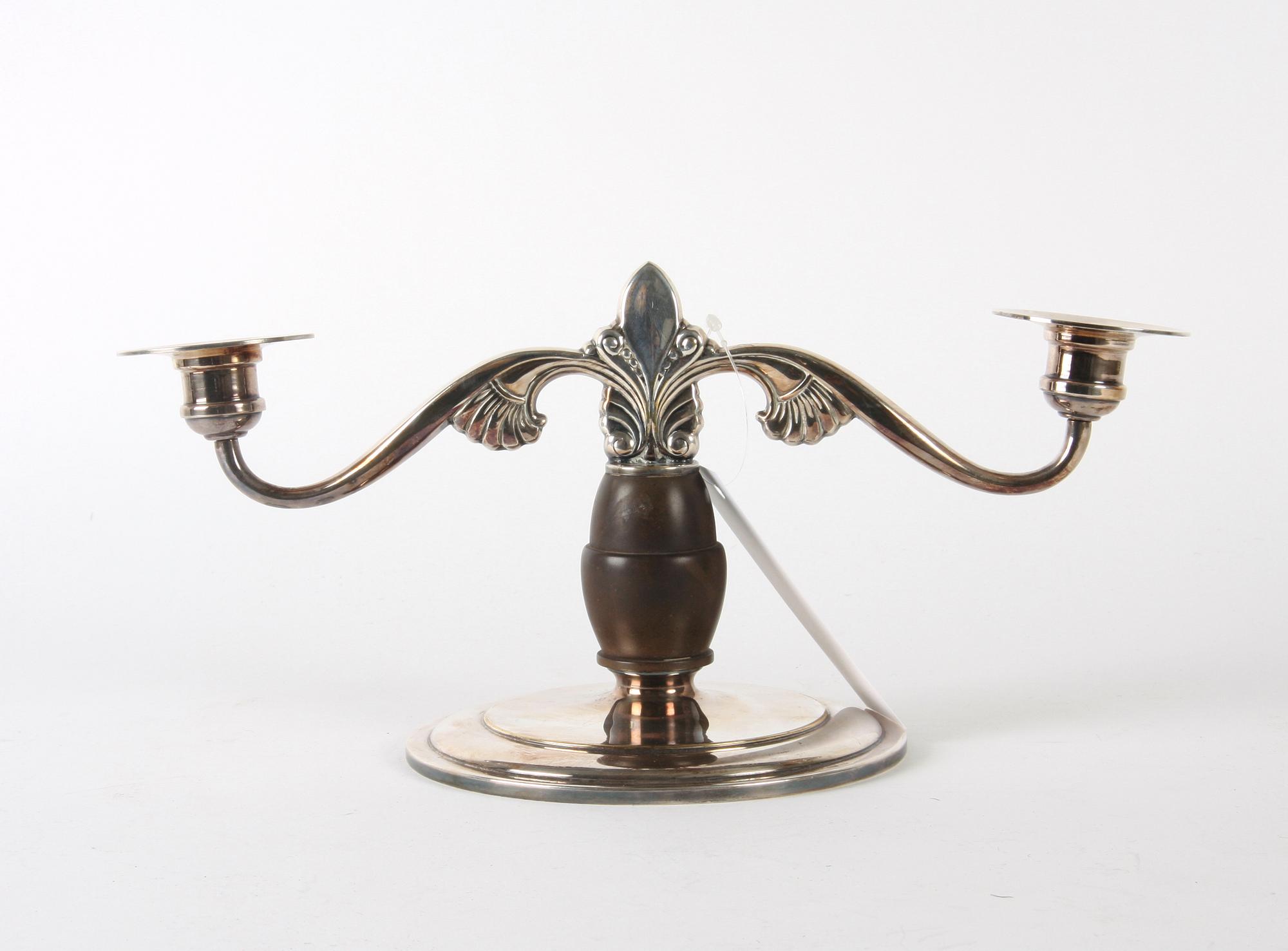 KANDELABER, art decostil, nysilver.