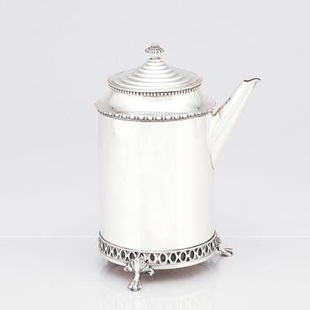 A Swedish Gustavian silver coffee-pot, mark of Pehr Zethelius, Stockholm 1797.