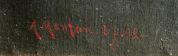 ANDERS MONTAN, olja på duk, sign o dat D-f -92 (Düsseldorf 1892).