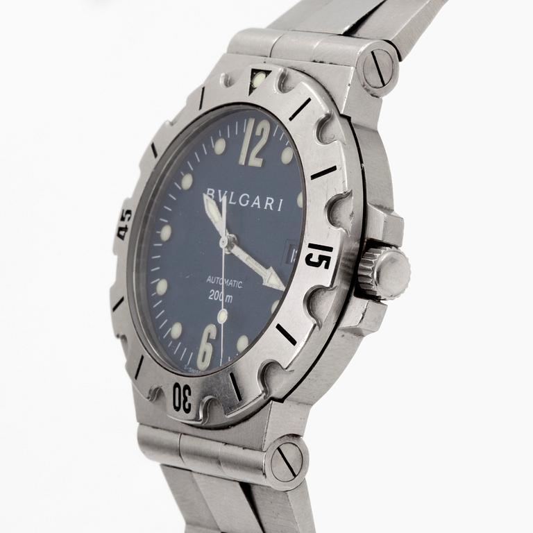 BVLGARI, Scuba (200 m), wristwatch, 38 mm,