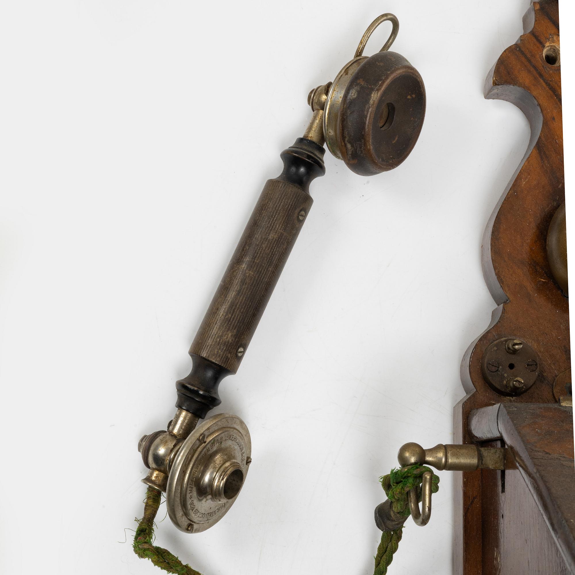 A wall mounted telephone, L.M. Ericsson, Stockholm, early 20th century.