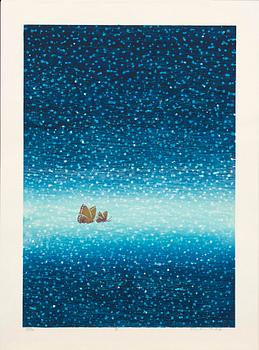 FUMIAKI FUKITA, a set of four wood cut in colour signed and numbered 31/50.