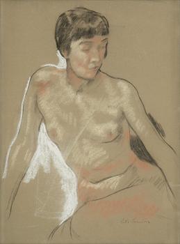 476. Lotte Laserstein, Seated model.