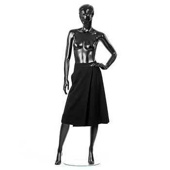 532. CÉLINE, a black wool mix skirt.