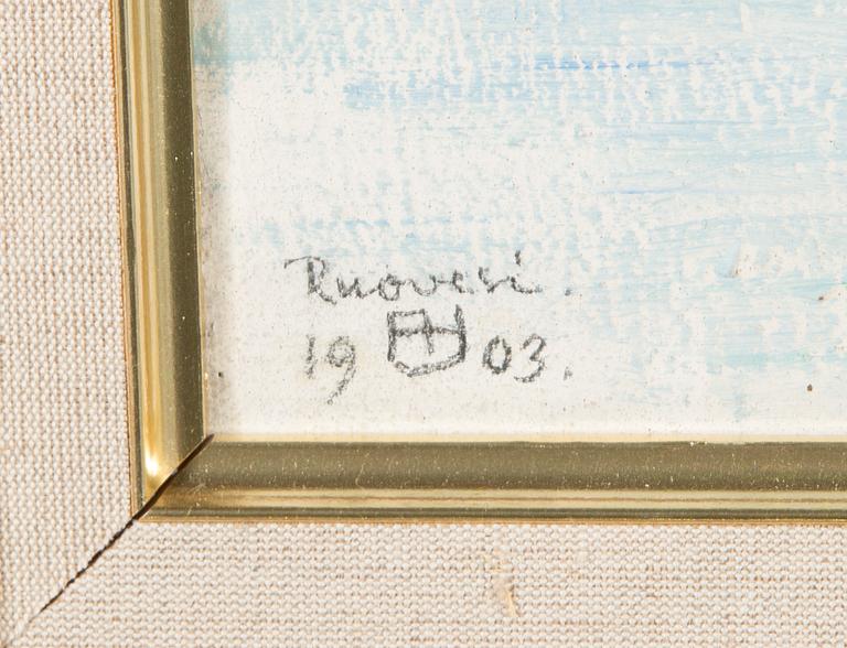 Axel Haartman, olja på pannå, signerad och daterad Ruovesi 1903.