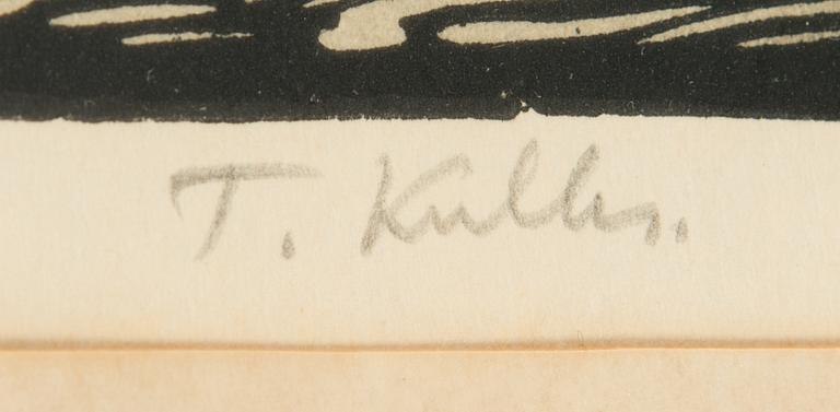 Toivo Kulles, linoleikkaus, 3 kpl, signeeratut ja päivätyt/numeroidut.