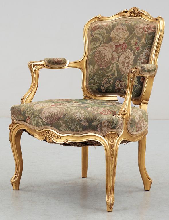 KARMSTOL, rokokostil, 1900-tal.