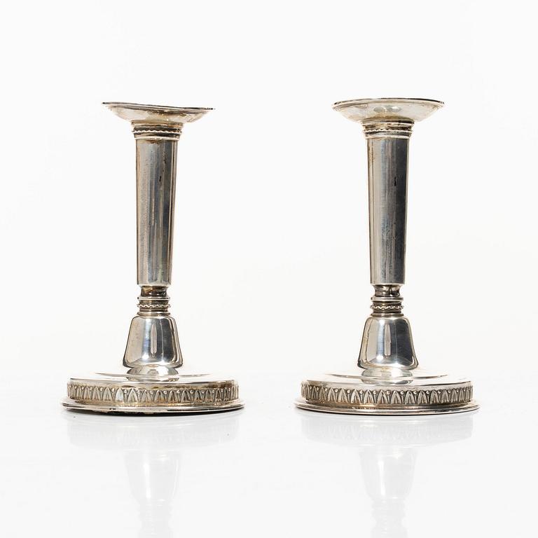 Markströms Guldsmeds Ab, Candelsticks, a pair, silver, Uppsala 1958.