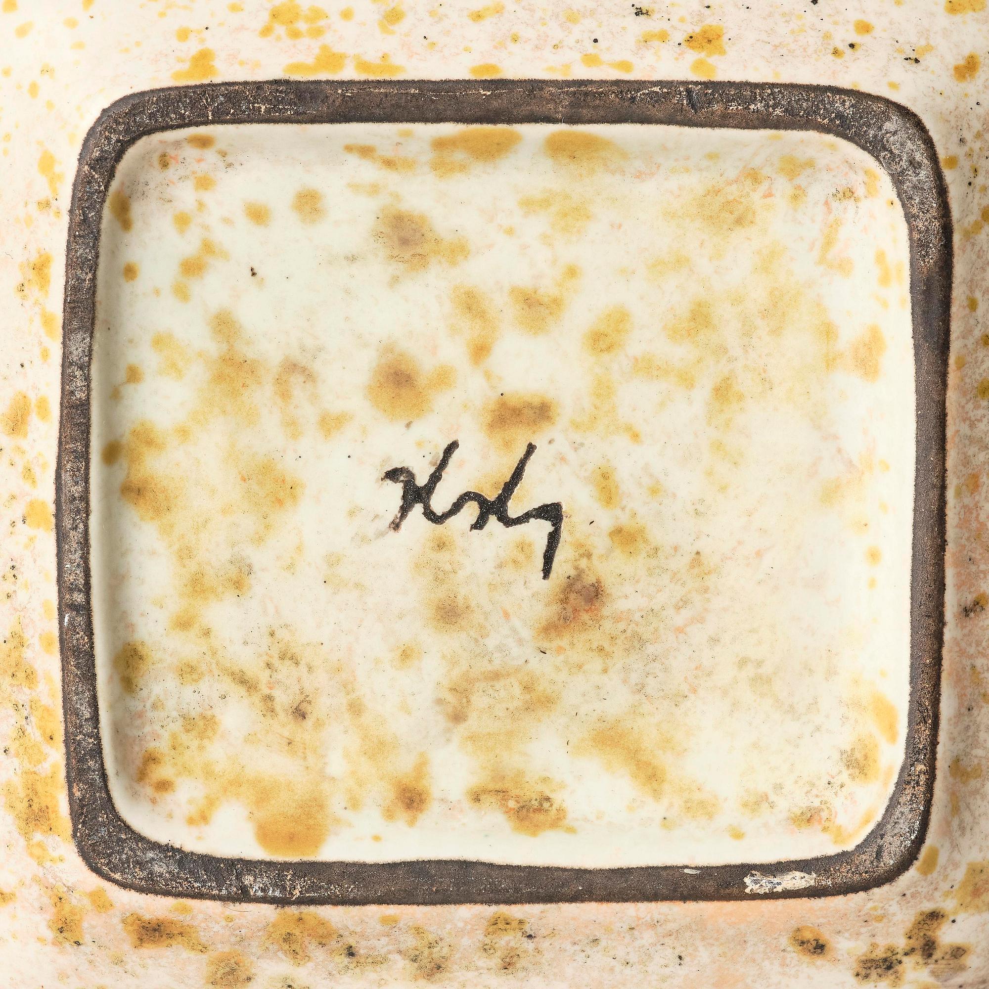 Hans Hedberg, a faience lidded jar, Biot, France.