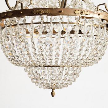 A Gustavian style chandelier, circa 2000.