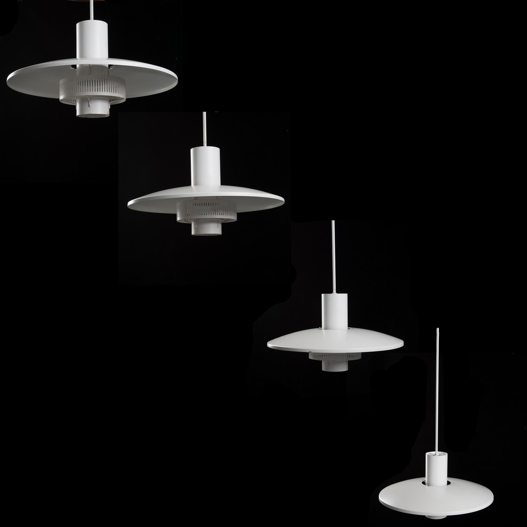 TAKLAMPOR, 4 st, modell 1427-1, Erkki Huttunen, Valaisinpaja, Artek. Höjd 130 cm.