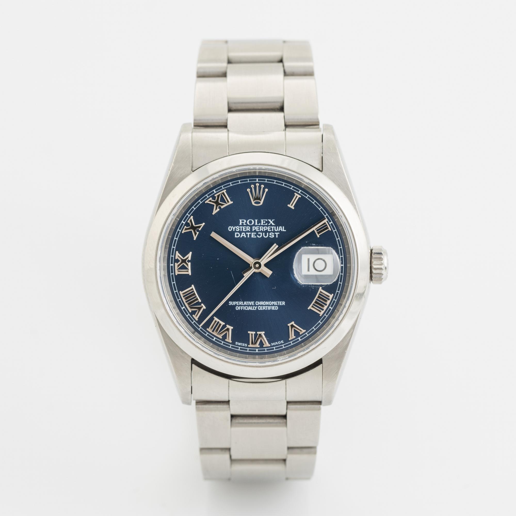 Rolex, Datejust, wristwatch, 36 mm.
