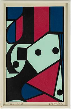 OLLE BAERTLING, serigraph in colours signed, dated 1949-68  and numbered 52/300.