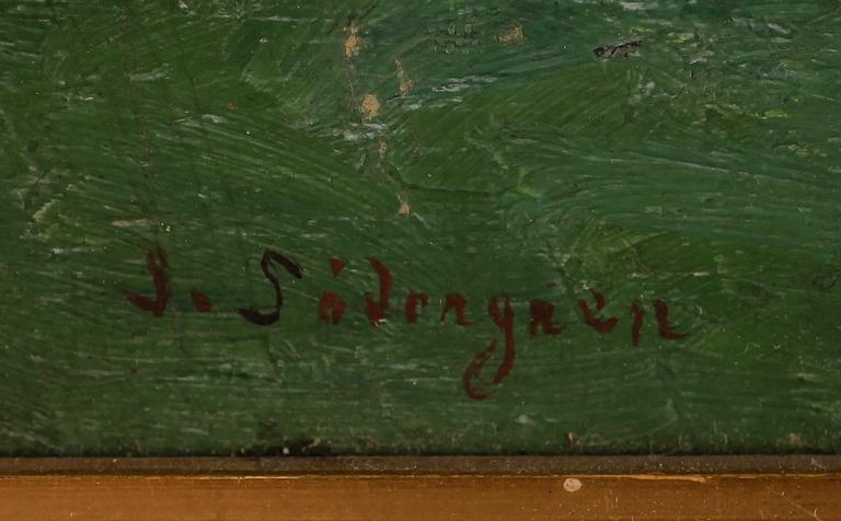 SOPHIE SÖDERGREN, olja på pannå, signerad.