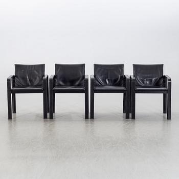 4 ARMCHAIRS, possibly Italy, second half of the 20th century.