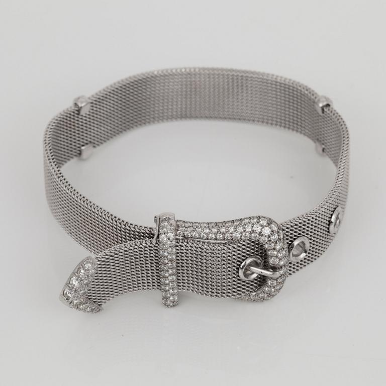 ARMBAND, Tiffany & Co, med briljantslipade diamanter totalt ca 3.00 ct.